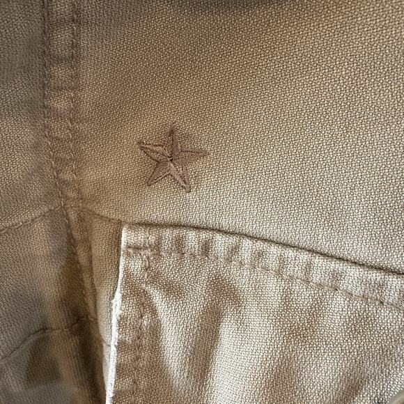 Vintage Old Navy Chore Coat Jacket Mens Lrg Work Canvas Utility Pockets Tan Y2K - Picture 6 of 16